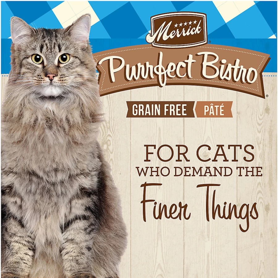 PetSmart Merrick Purrfect Bistro Grain-Free Adult Wet Cat Food - 5.5 Oz, Corn Free, High Protein Recipe