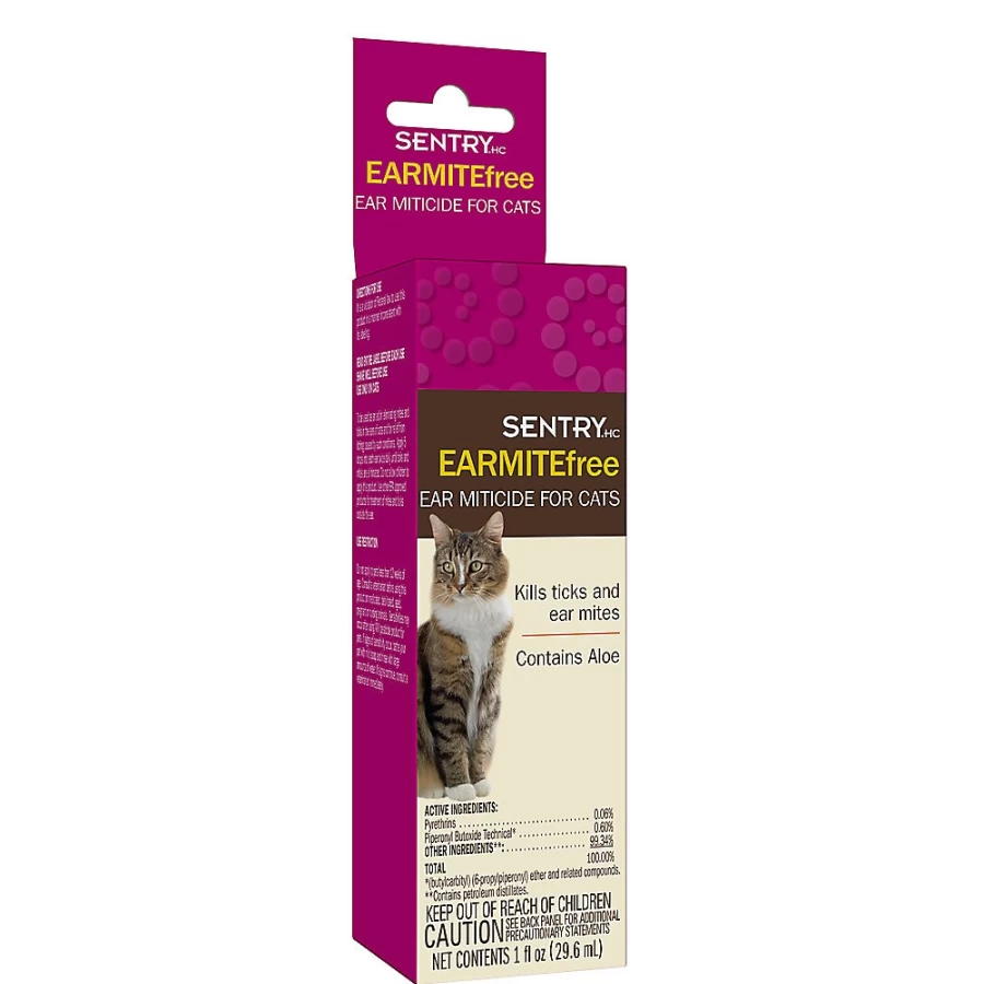 PetSmart SENTRY HC EARMITE FreeTrade Ear Miticide for Cats - Effective Ear Mite Treatment