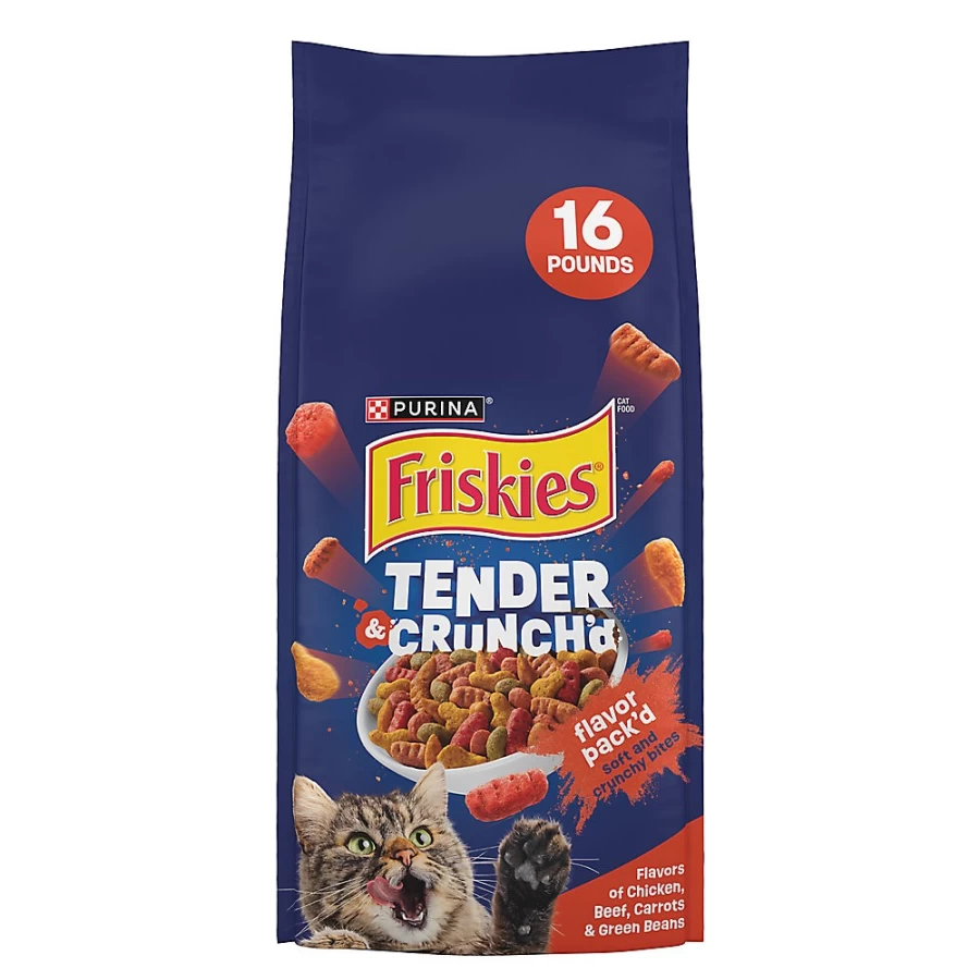 PetSmart Purina Friskies Adult Dry Cat Food - Tender & Crunchy Blend, No Artificial Preservatives