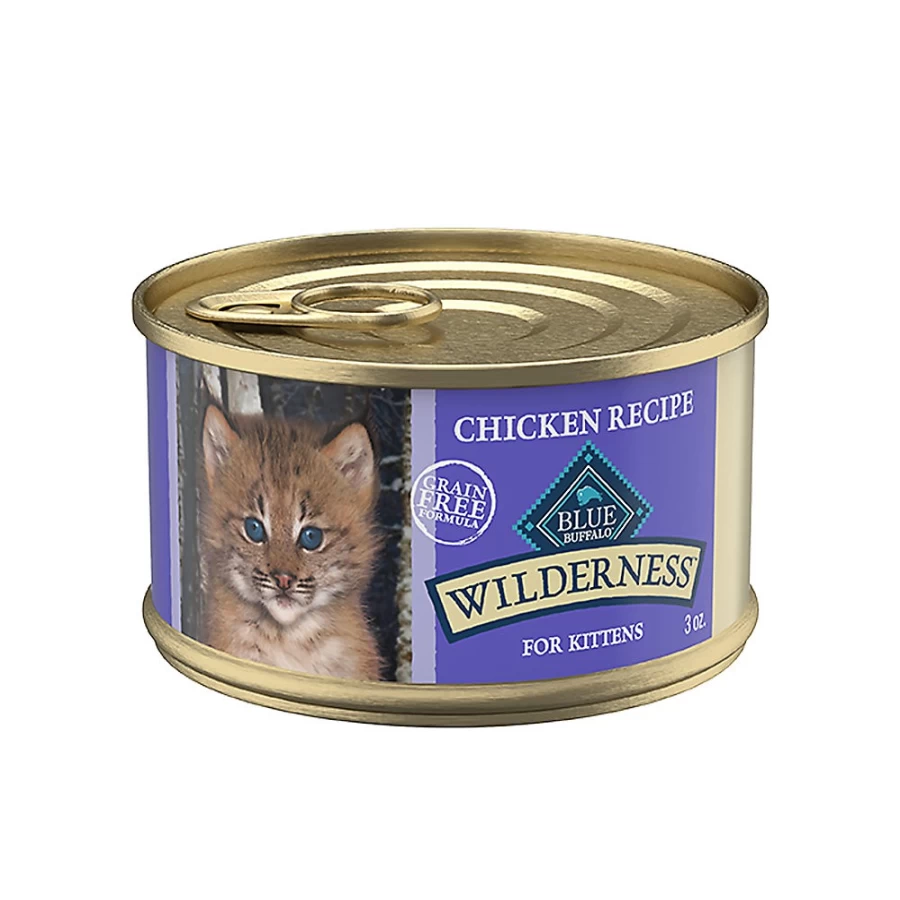 PetSmart Blue Buffalo Wilderness Grain-Free Kitten Wet Cat Food, 3 Oz. - High Protein Natural Recipe