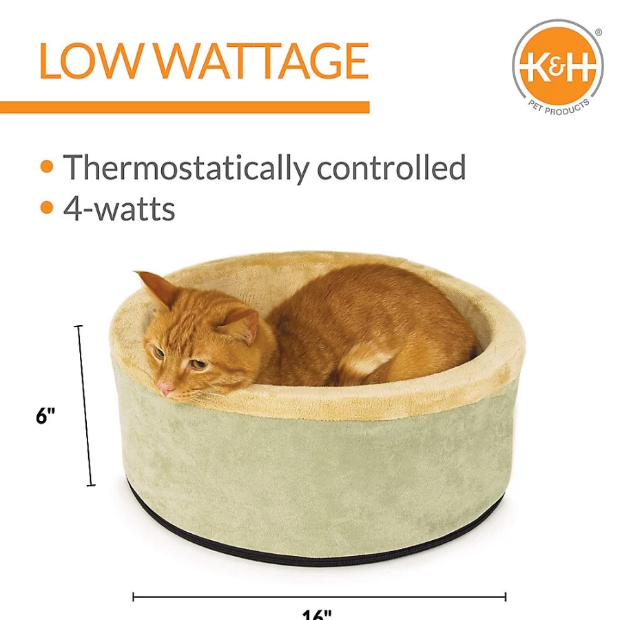 PetSmart Thermo-Kitty Heated Cat Bed - Warm & Cozy Pet Bed for Cats
