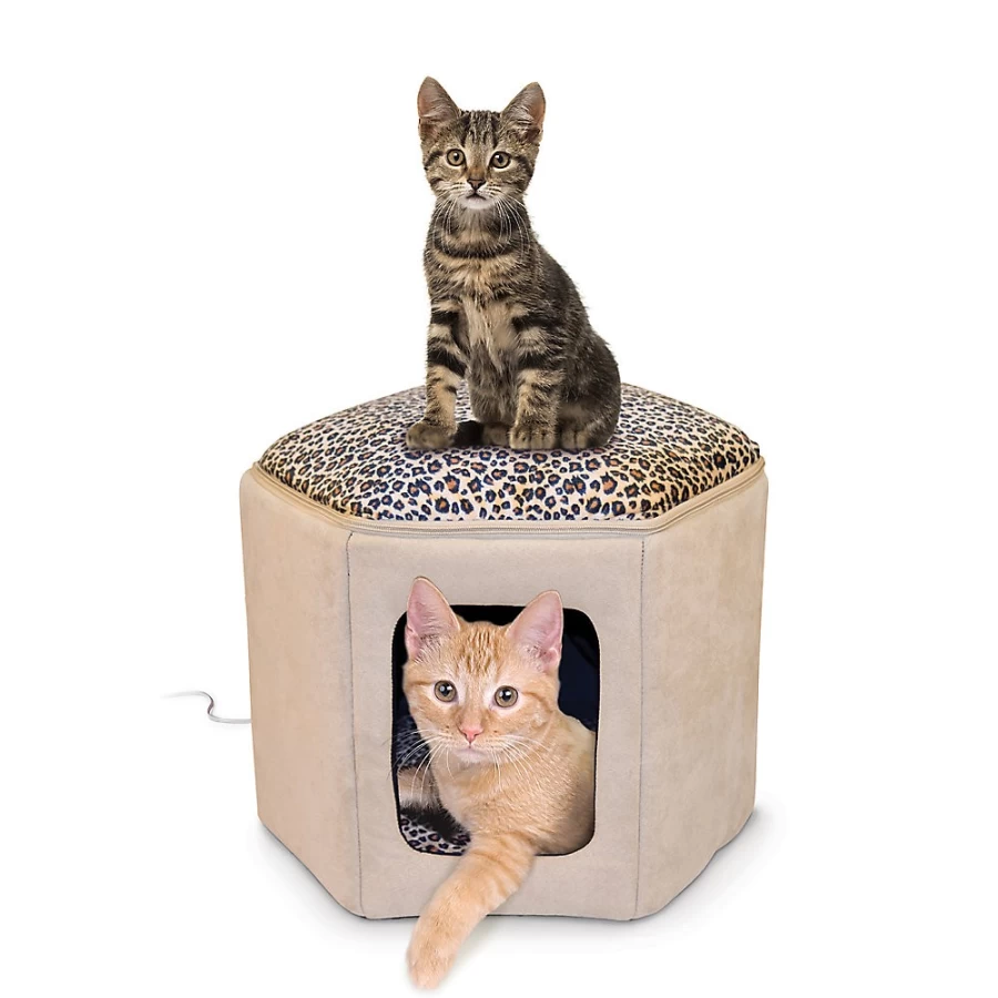 PetSmart Thermo-Kitty Clubhouse: Self-Warming Heated Cat Bed for Indoor Cats