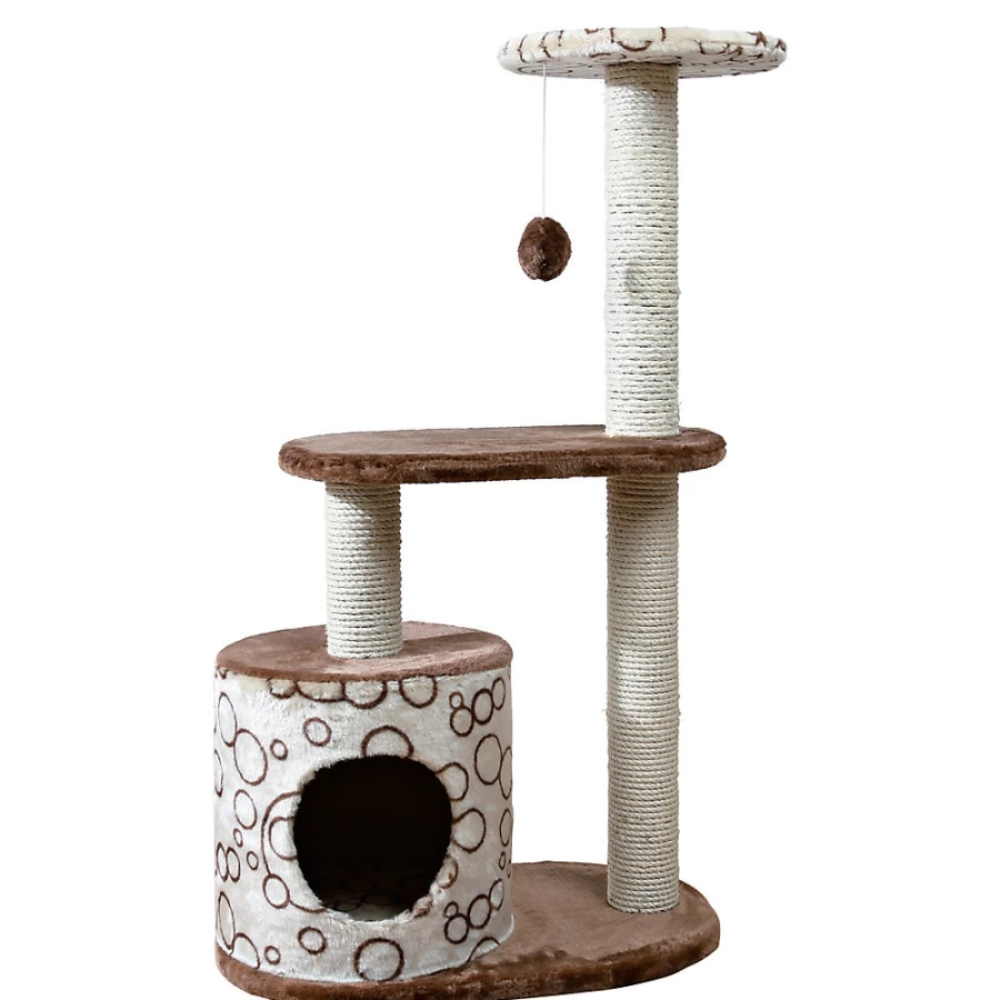 PetSmart Trixie 37-inch Casta Cat Tree for Indoor Cats - Brown/Beige Scratching Post with Perch