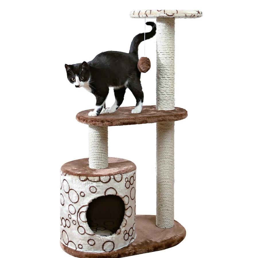 PetSmart Trixie 37-inch Casta Cat Tree for Indoor Cats - Brown/Beige Scratching Post with Perch