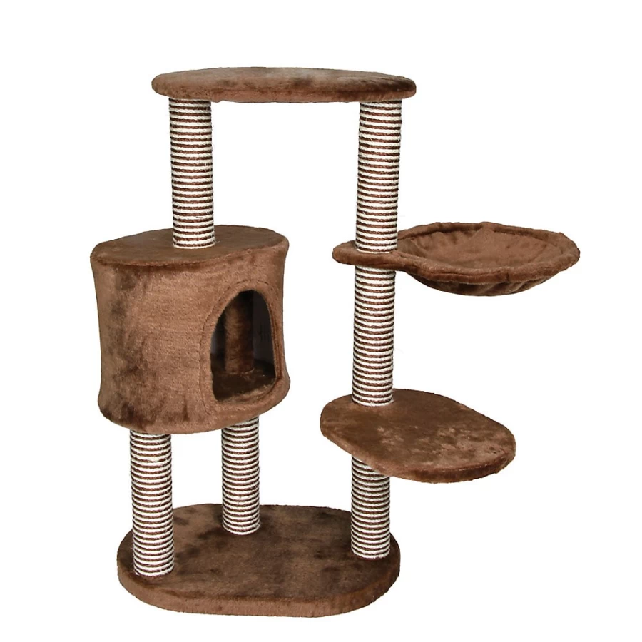 PetSmart Trixie 38-inch Cat Tree for Indoor Cats, Brown Moriles Scratching Post with Perch