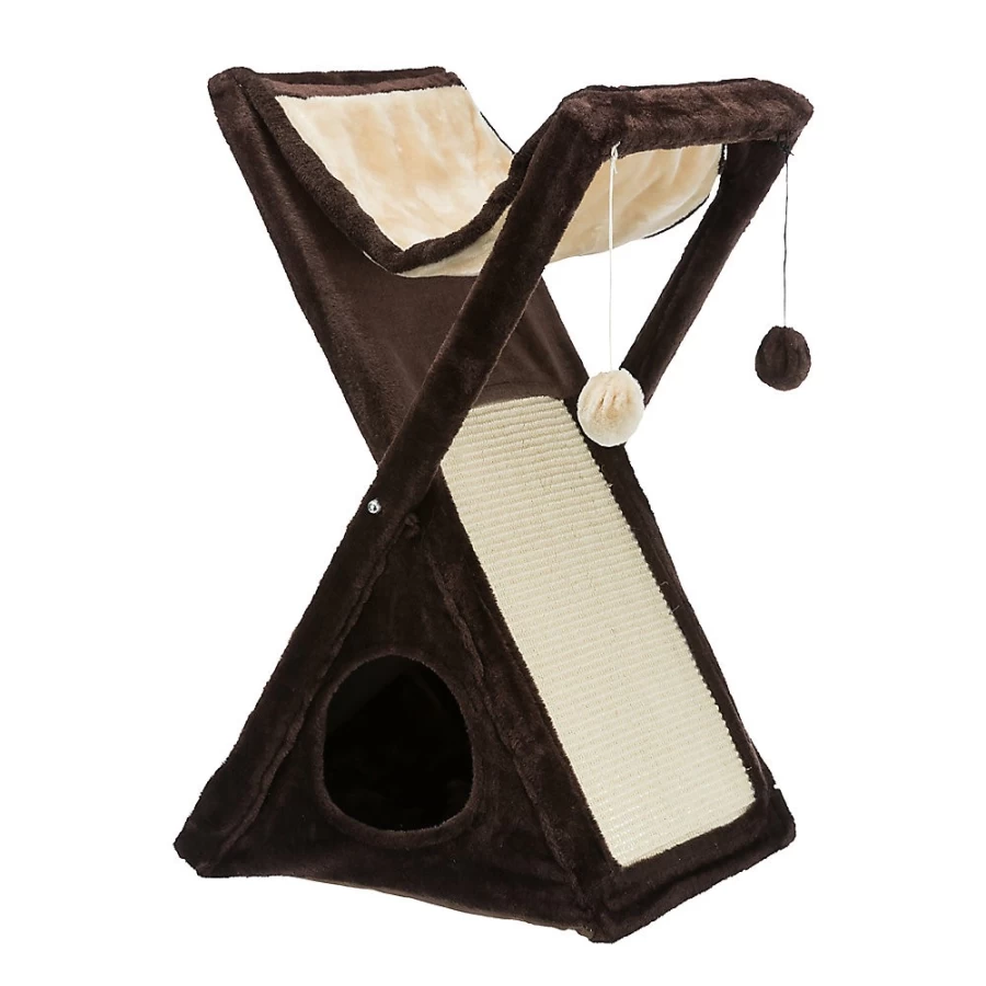 PetSmart Trixie Miguel Foldable Cat Scratcher with Storage - Brown Scratching Post for Cats