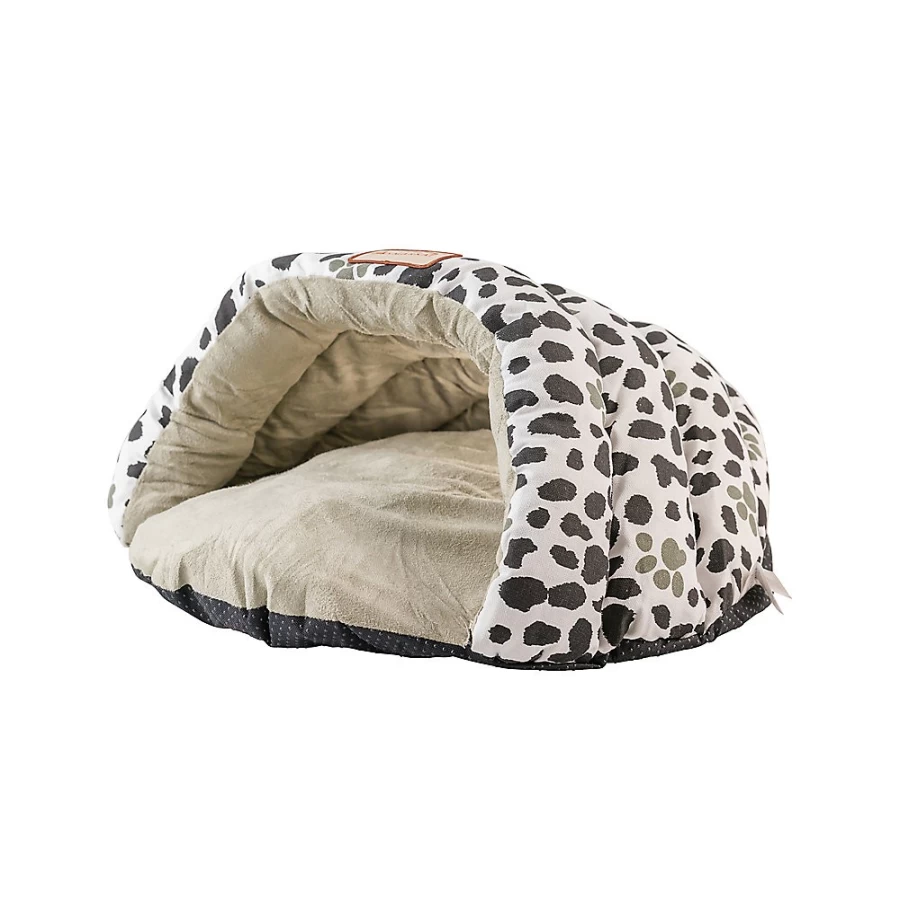 PetSmart Armarkat Sage Green Faux Suede Cat Bed with Paw Print Design