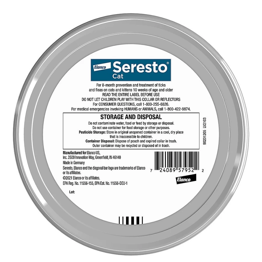 PetSmart Seresto Flea & Tick Control Collar for Cats - 8-Month Protection