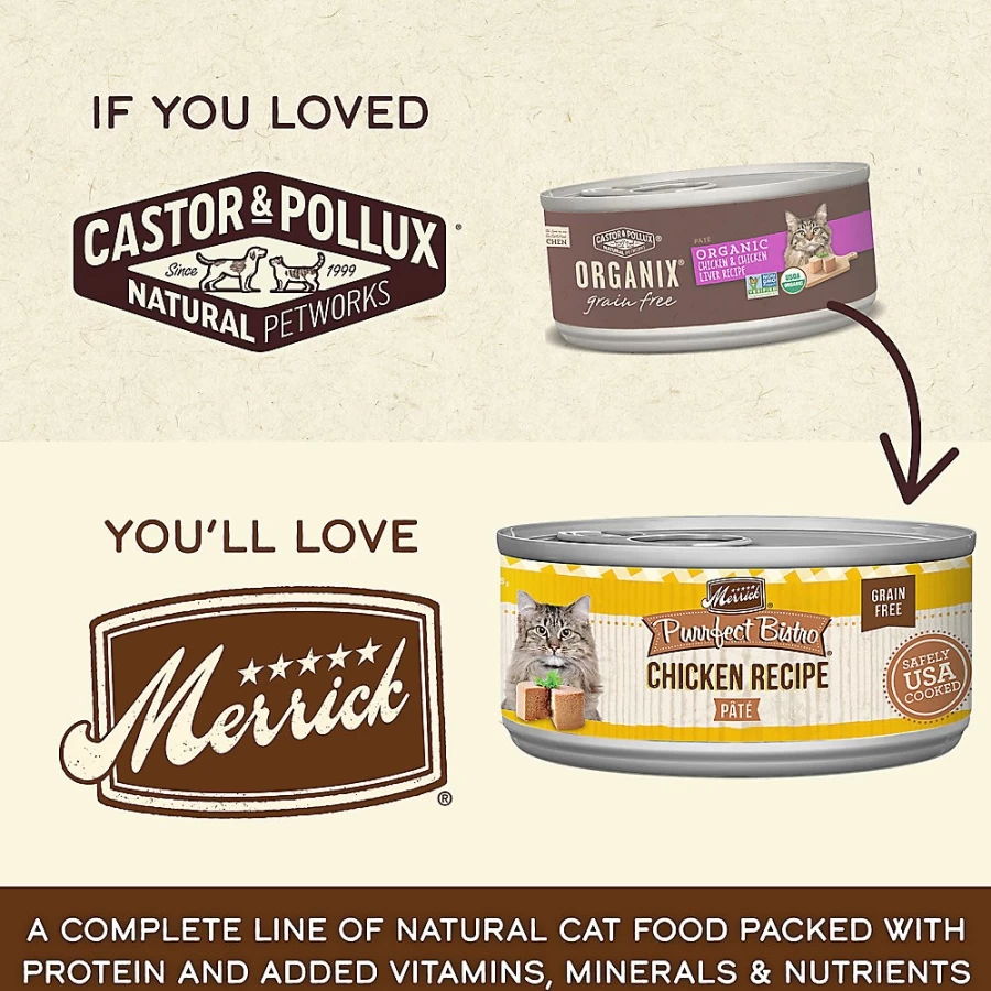 PetSmart Organix by Castor & Pollux Organic Non-GMO Wet Cat Food for All Life Stages - 3oz Can