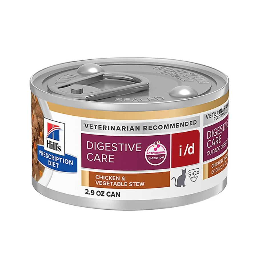 Hill's Prescription Diet i/d Digestive Care Cat Food - Chicken & Vegetable Stew for Sensitive Stomachs | PetSmart