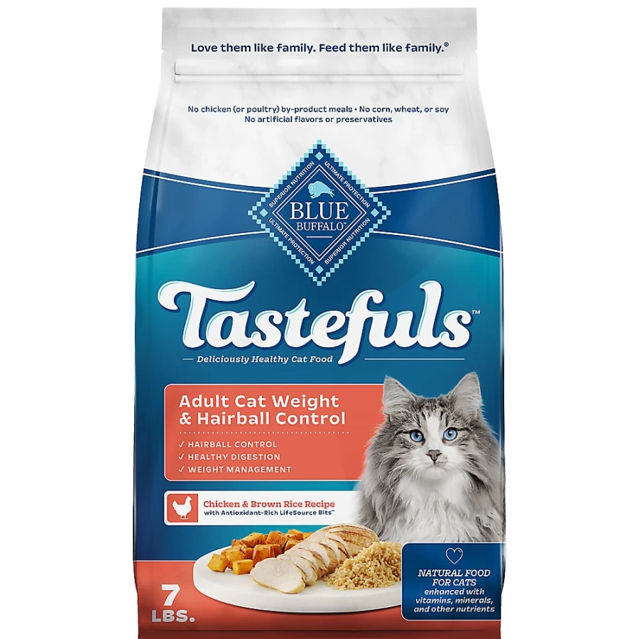 PetSmart Blue Buffalo Tastefuls Natural Adult Dry Cat Food, Chicken Recipe, High-Protein Kibble for Cats