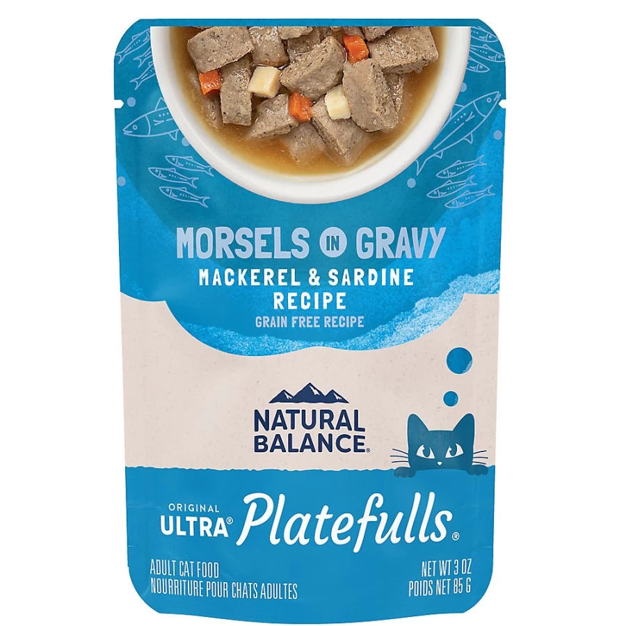 PetSmart Grain-Free Natural Balance Platefulls Indoor Adult Cat Food with Mackerel & Sardine Recipe