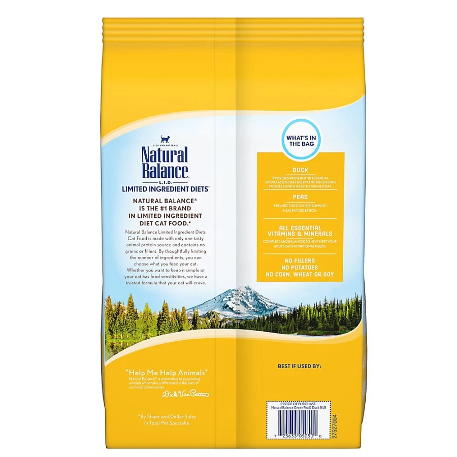 PetSmart Natural Balance Grain Free Limited Ingredient Cat Food - Duck & Green Pea Recipe for Sensitive Stomachs