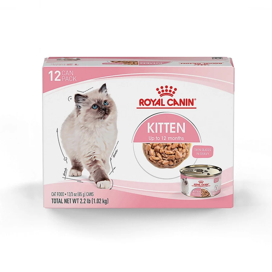 Royal Canin Feline Health Nutrition Kitten Thin Slices in Gravy Wet Cat Food 3 oz Cans - 12-Pack | PetSmart