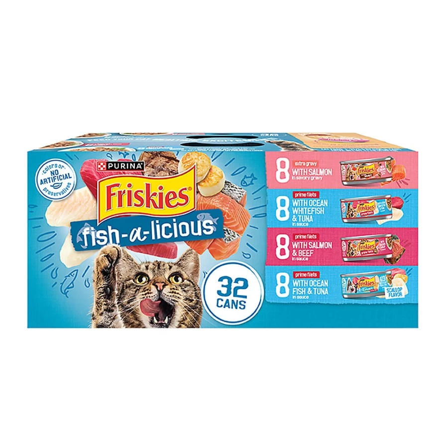 Purina Friskies Adult Wet Cat Food Variety Pack, 12.93 lb Bulk Case | PetSmart