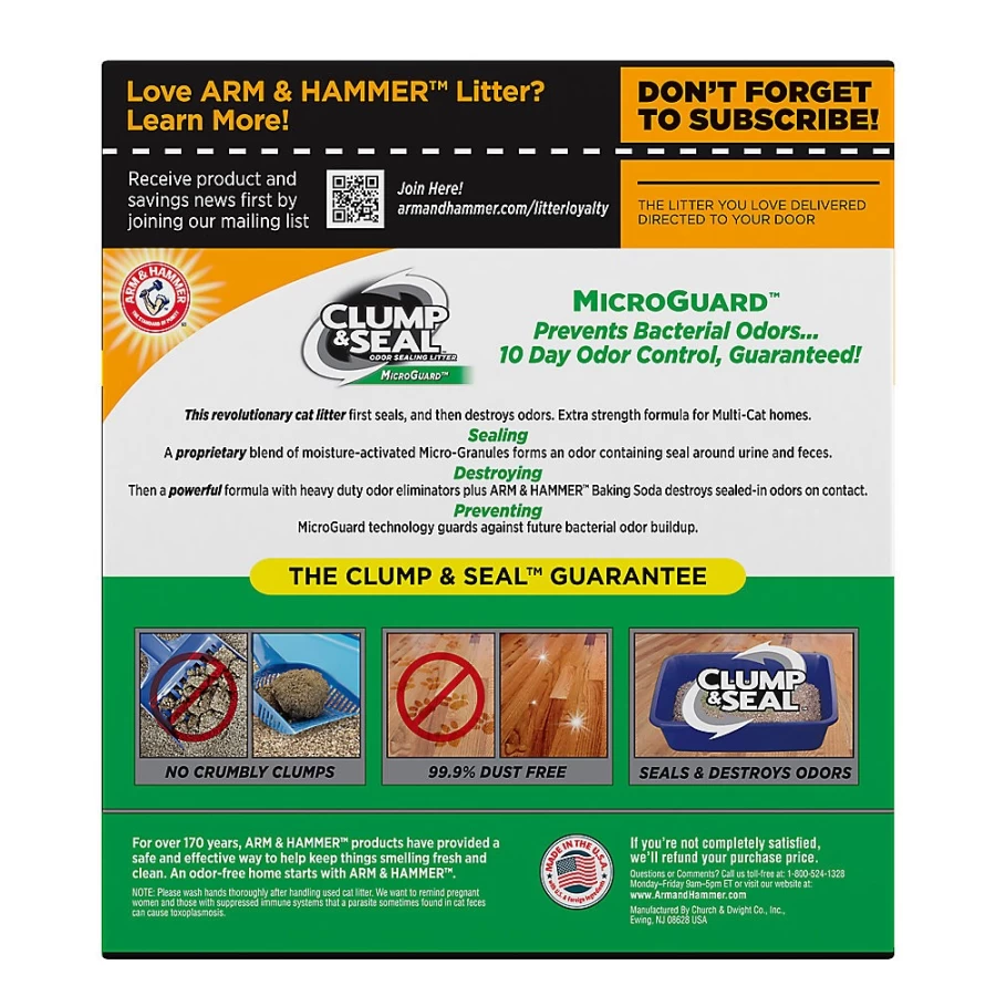 PetSmart Arm & Hammer Clump & Seal MicroGuard Clumping Clay Cat Litter - Low Dust, Multi-Cat