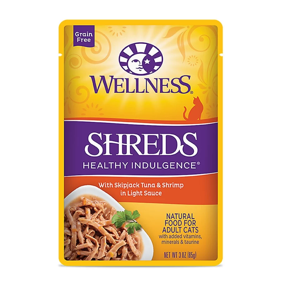 PetSmart Grain-Free Wellness Healthy Indulgence Adult Cat Food with SkipJack Tuna & Shrimp - Natural Protein Recipe