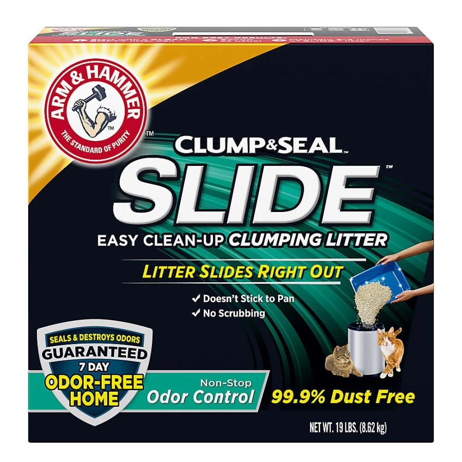 PetSmart Arm & Hammer Clump & Seal Slide Clumping Clay Cat Litter - Low Dust, Odor Control