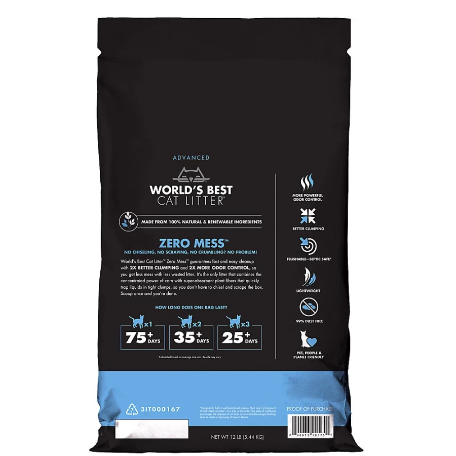PetSmart Advanced Zero Mess Clumping Corn Cat Litter - Lightweight, Natural, Multi-Cat Formula