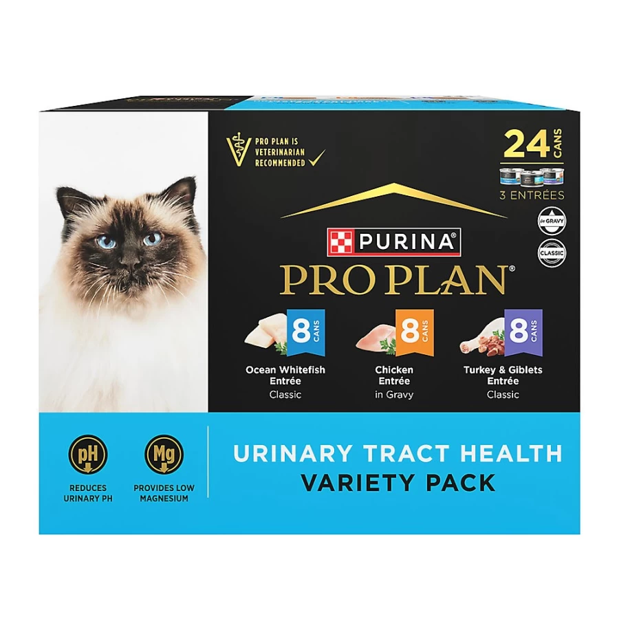Purina Pro Plan Urinary Tract Health Adult Wet Cat Food 3oz (24 Cans) - Vet Recommended for Cats - Petsmart Exclusive