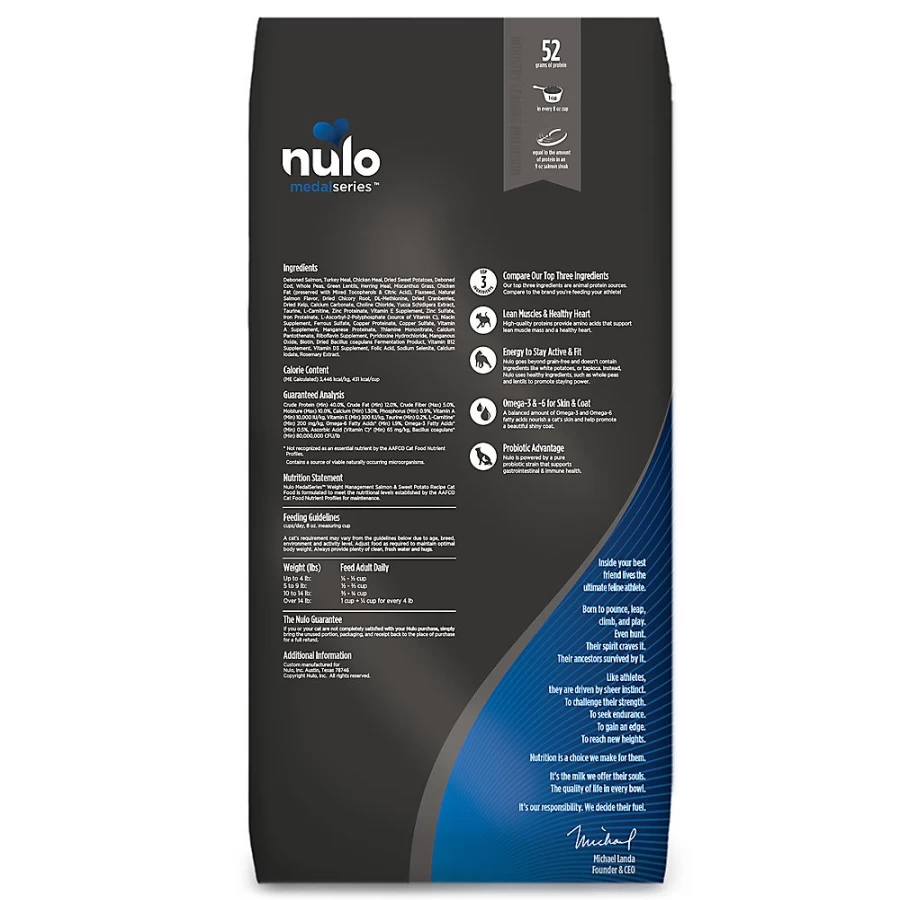 PetSmart Nulo MedalSeries Healthy Weight Salmon Dry Cat Food for Adult Cats