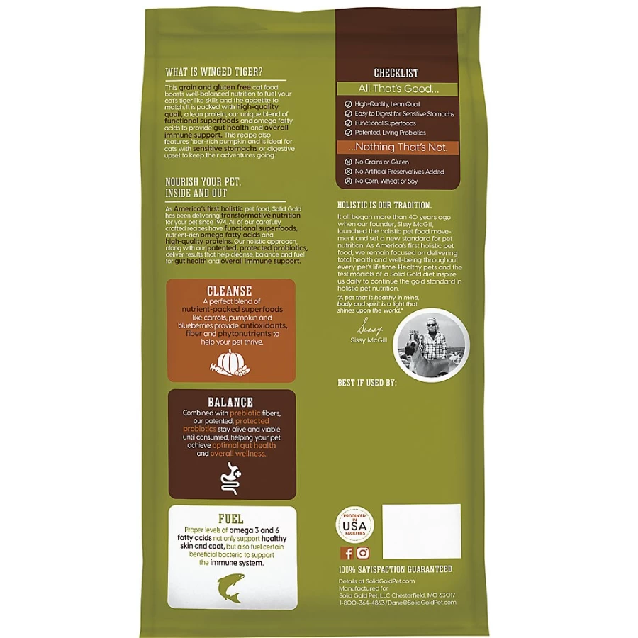 PetSmart Solid Gold Winged Tiger Grain-Free & Gluten-Free Adult Dry Cat Food