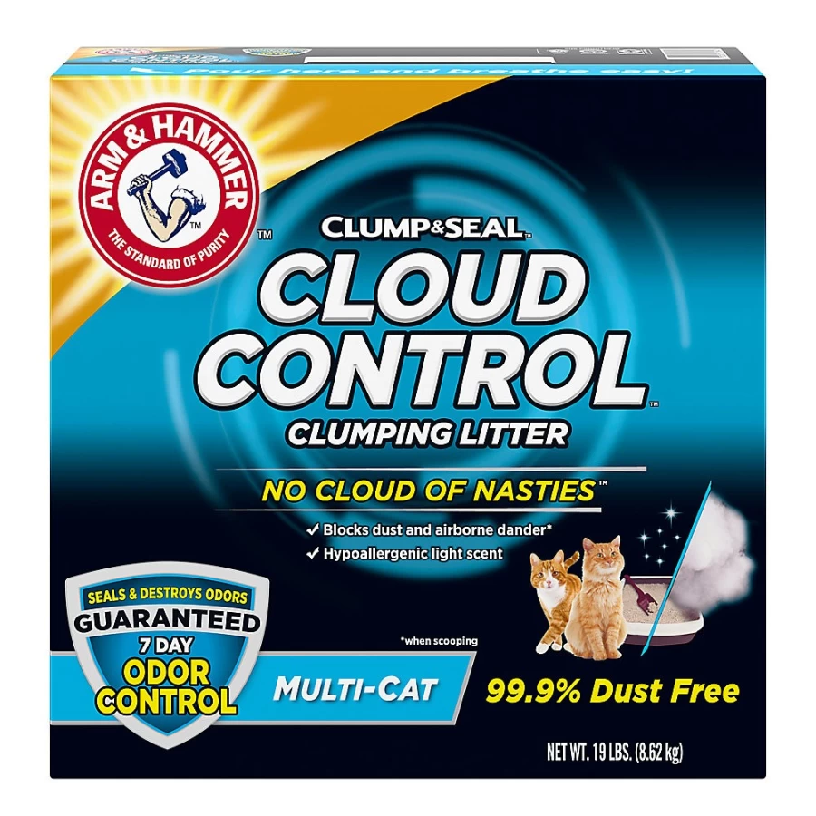 PetSmart Arm & Hammer Clump & Seal Cloud Control Clumping Clay Cat Litter - Scented, Low Dust Multi-Cat Litter