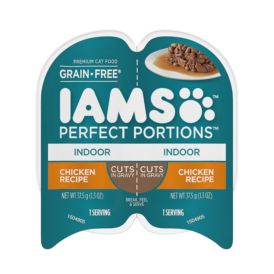 PetSmart IAMS Perfect Portions Wet Cat Food for Adult Cats - Cuts in Gravy, 2.6 Oz Pouch, Healthy Balanced Diet