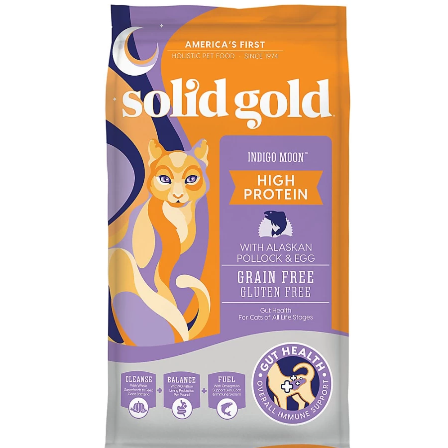 PetSmart Solid Gold Indigo Moon Holistic Cat & Kitten Food - Natural Grain-Free High Protein Recipe