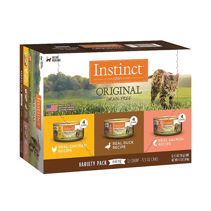 "PetSmart Instinct Grain Free Wet Cat Food for All Life Stages - 12-Pack Variety Count"