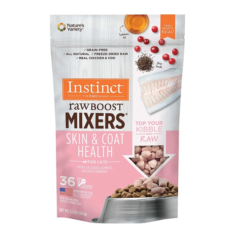 Instinct RawBoost Grain Free Cat Food Topper for Skin & Coat Health - Natural Cat Food Supplement by PetSmart