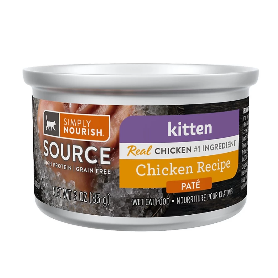 PetSmart Simply Nourish Grain-Free Kitten Wet Food Pate - High-Protein, 3 Oz Cans for Optimal Kitten Health
