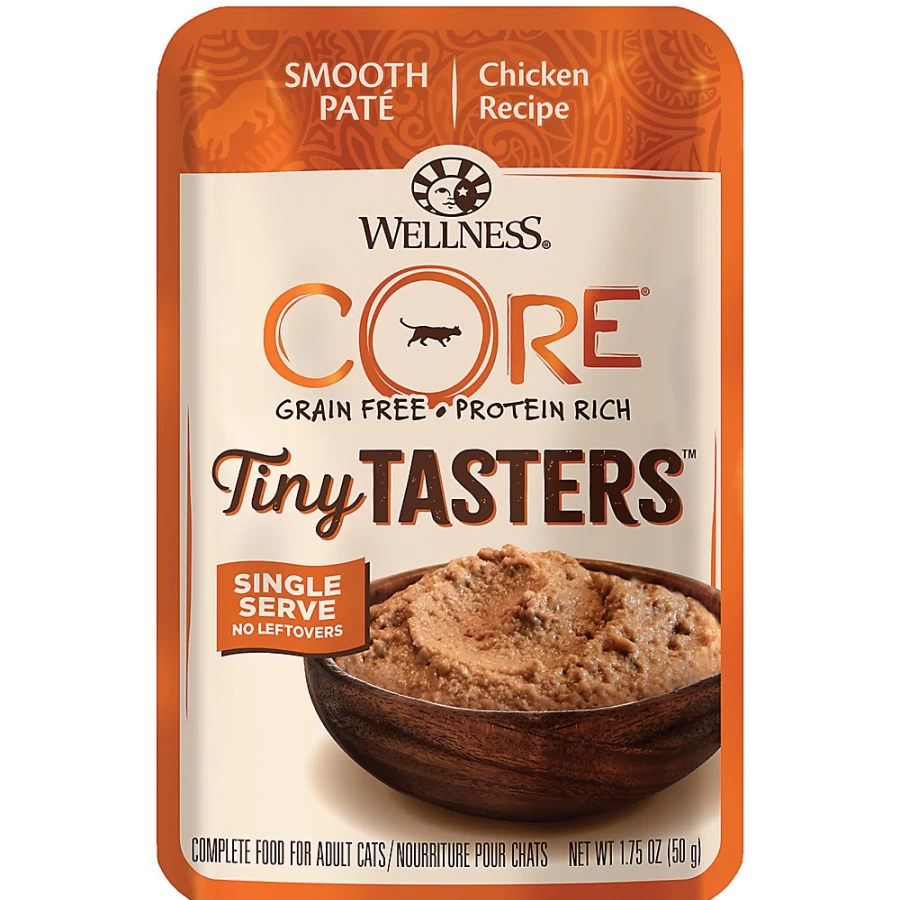 PetSmart Wellness CORE Grain-Free Natural Wet Cat Food - Single Serve Tiny Tasters for Cats