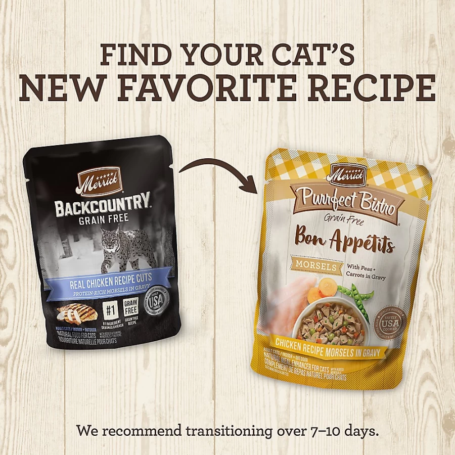 PetSmart Merrick Backcountry Grain-Free Natural Adult Wet Cat Food, 3 Oz. - High Protein Recipe