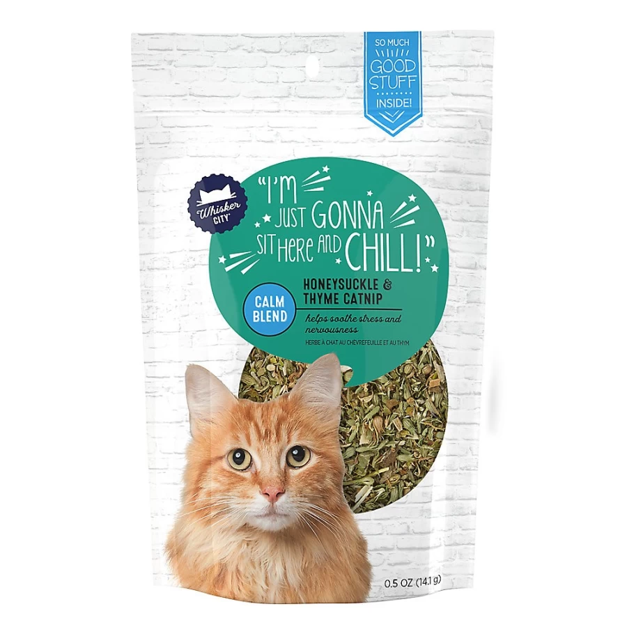 PetSmart Whisker City Calm Blend Catnip for Cats – Soothing Herbal Treat with Natural Catnip