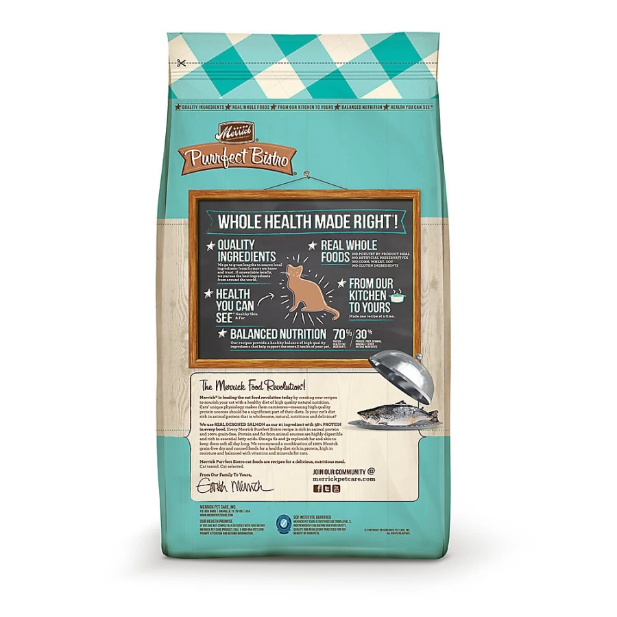 PetSmart Merrick Purrfect Bistro Grain-Free Adult Dry Cat Food with Salmon, No Artificial Flavors, 5-lb Bag