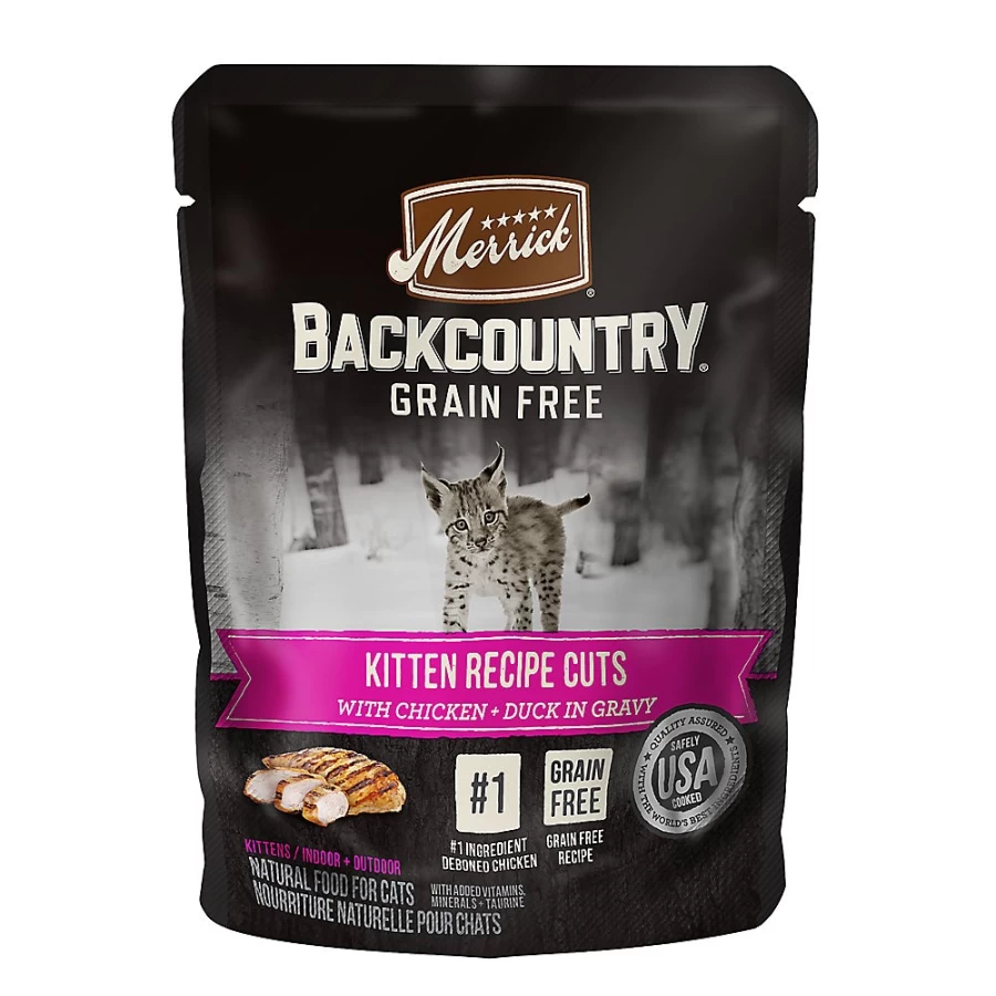 Merrick Backcountry Grain-Free Kitten Wet Cat Food 3oz - Natural Ingredients, Gluten & Corn Free | PetSmart