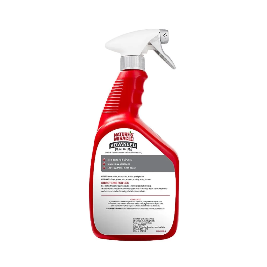 PetSmart Nature's Miracle Advanced Platinum Cat Stain & Odor Remover with Virus Disinfectant Power