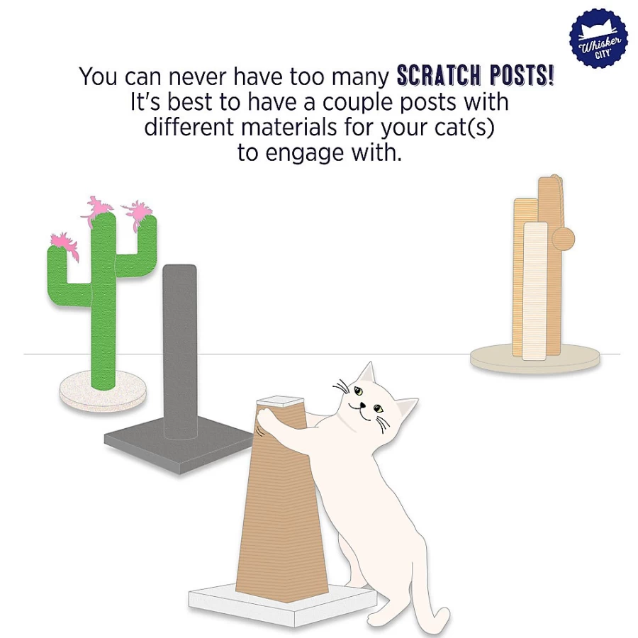 PetSmart Whisker City Cat Scratching Post with Catnip - Durable Sisal for Indoor Cats