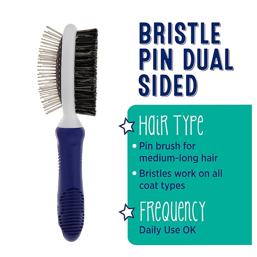 PetSmart Pin & Bristle Combo Cat Brush for Gentle Grooming - Whisker City