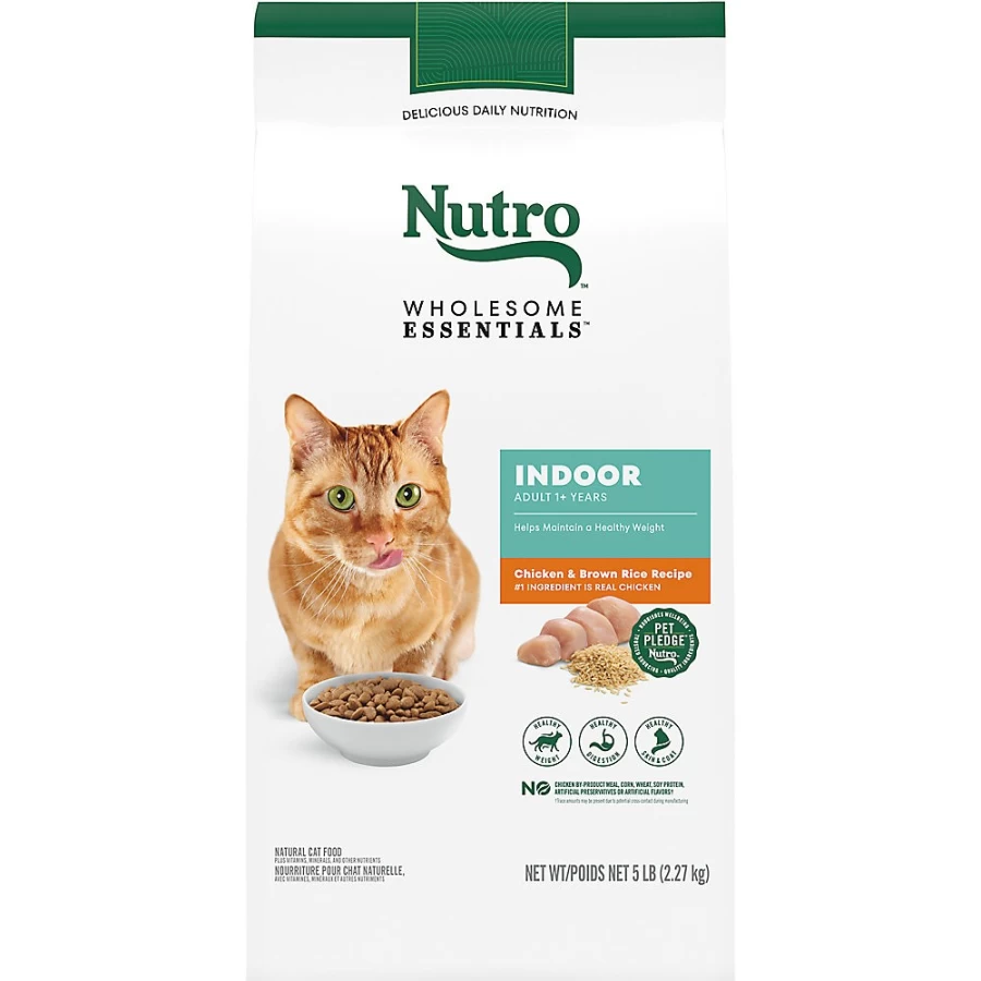 PetSmart Nutro Wholesome Essentials Natural Adult Dry Cat Food with Chicken & Brown Rice, Non-GMO Recipe