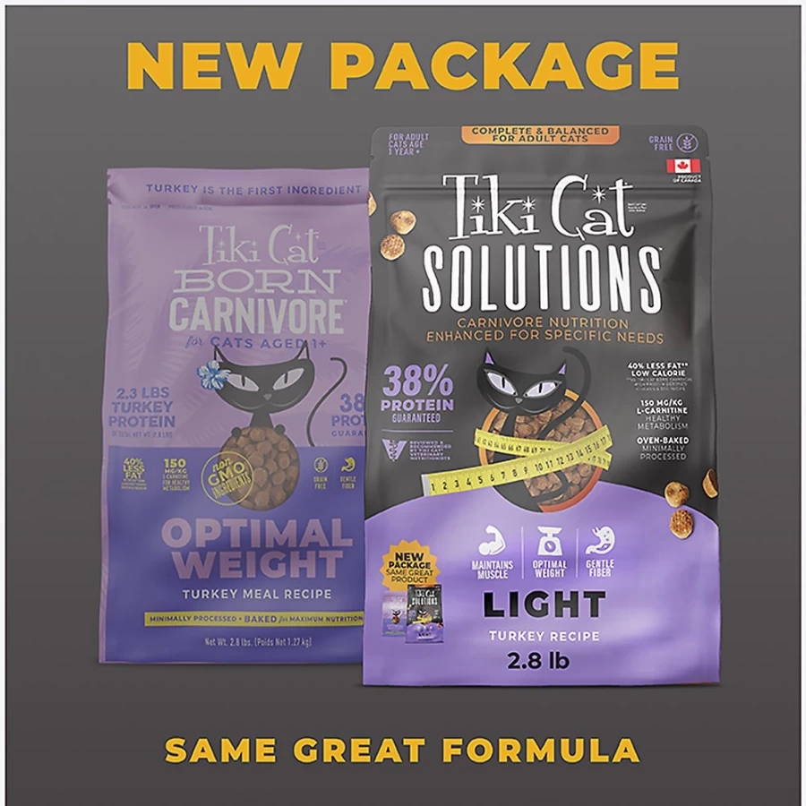 PetSmart Tiki Cat Born Carnivore Grain-Free Adult Cat Food - High Protein Turkey Recipe, Non-GMO, All Natural Ingredients