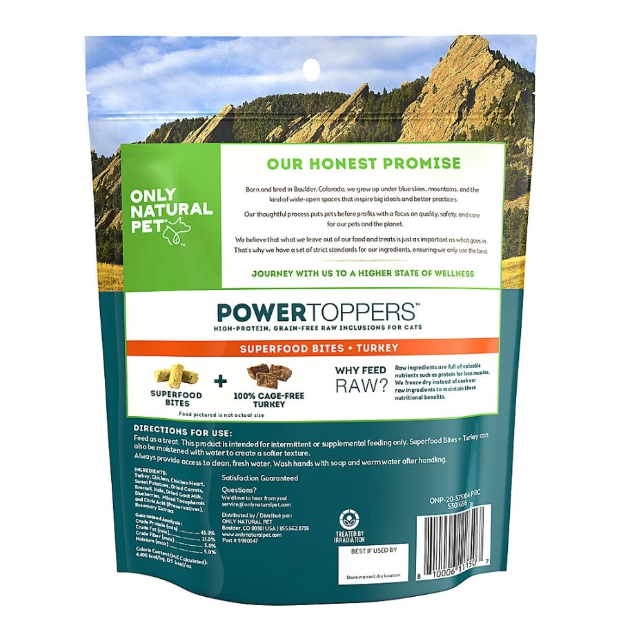 PetSmart Only Natural PowerFusion With-Grain Cat Food Topper - 5.5oz Natural Protein Boost for Cats
