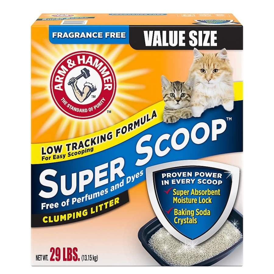 PetSmart Arm & Hammer Super Scoop Clumping Clay Cat Litter - Unscented, Low Dust, Low Tracking Formula