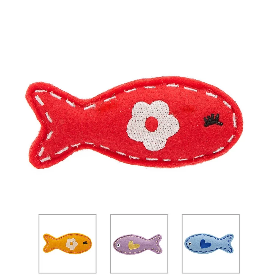 PetSmart Whisker City Color-Varying Felt Fish Toy for Cats – Interactive Play, Durable Design