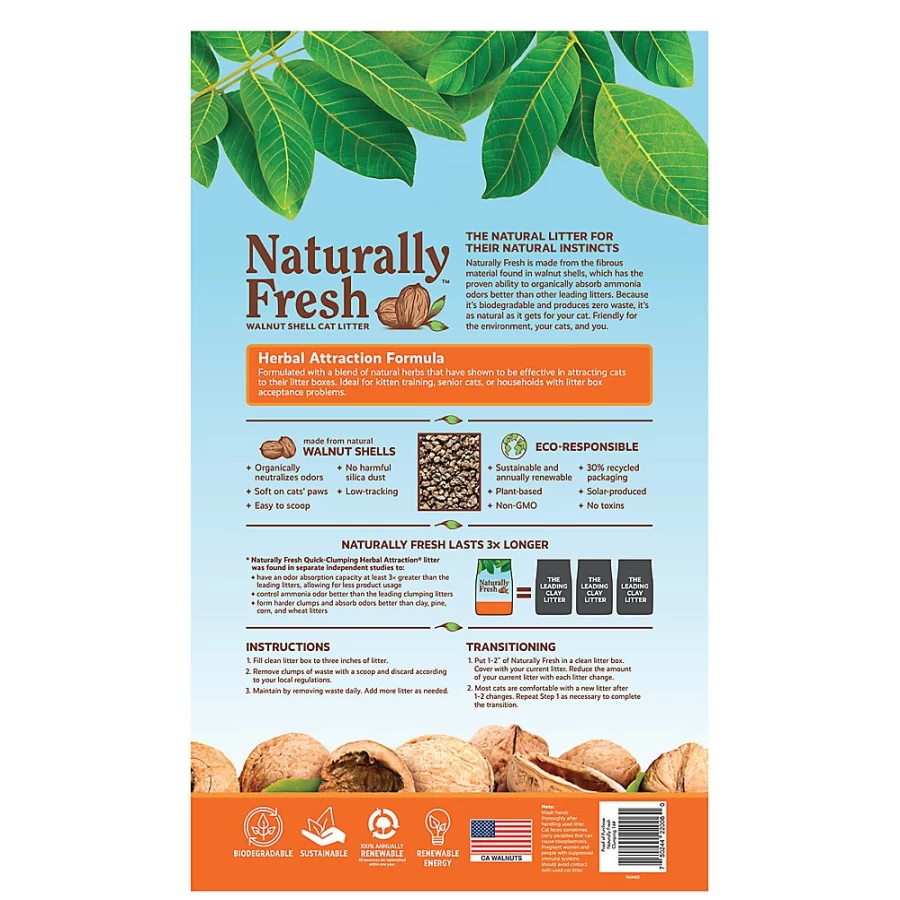 PetSmart Naturally Fresh Clumping Walnut Cat Litter - Low Dust, Eco-Friendly, Natural Odor Control