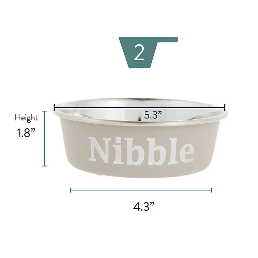 PetSmart Whisker City 2-Cup Purple Stainless Steel Cat Bowl for Food & Water