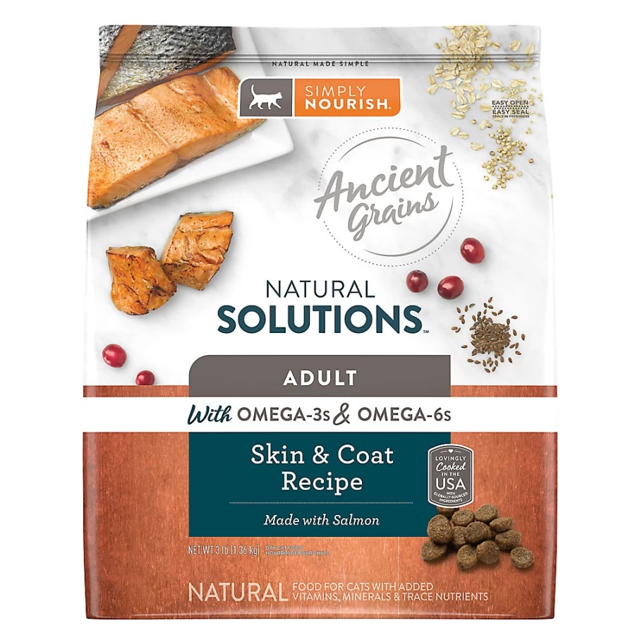 PetSmart Simply Nourish Natural Solutions Salmon With-Grain Dry Cat Food for Healthy Skin & Coat