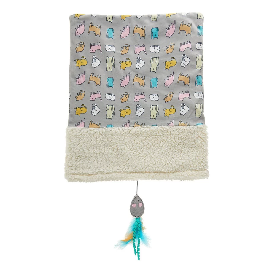 PetSmart Whisker City Crinkle Sherpa Cat Sack Toy for Play & Comfort