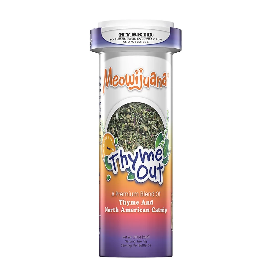 "PetSmart Meowijuana Tyme Out Catnip - Natural Cat Treat for Play & Relaxation"